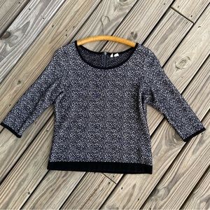 Moth Anthropologie Dot Design Sweater Zip Detail